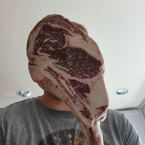 Large wagyu tomahawk steak