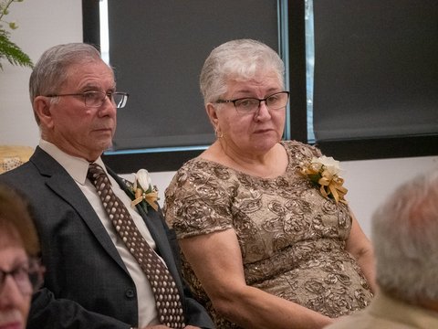 Joe and Leonilda sitting